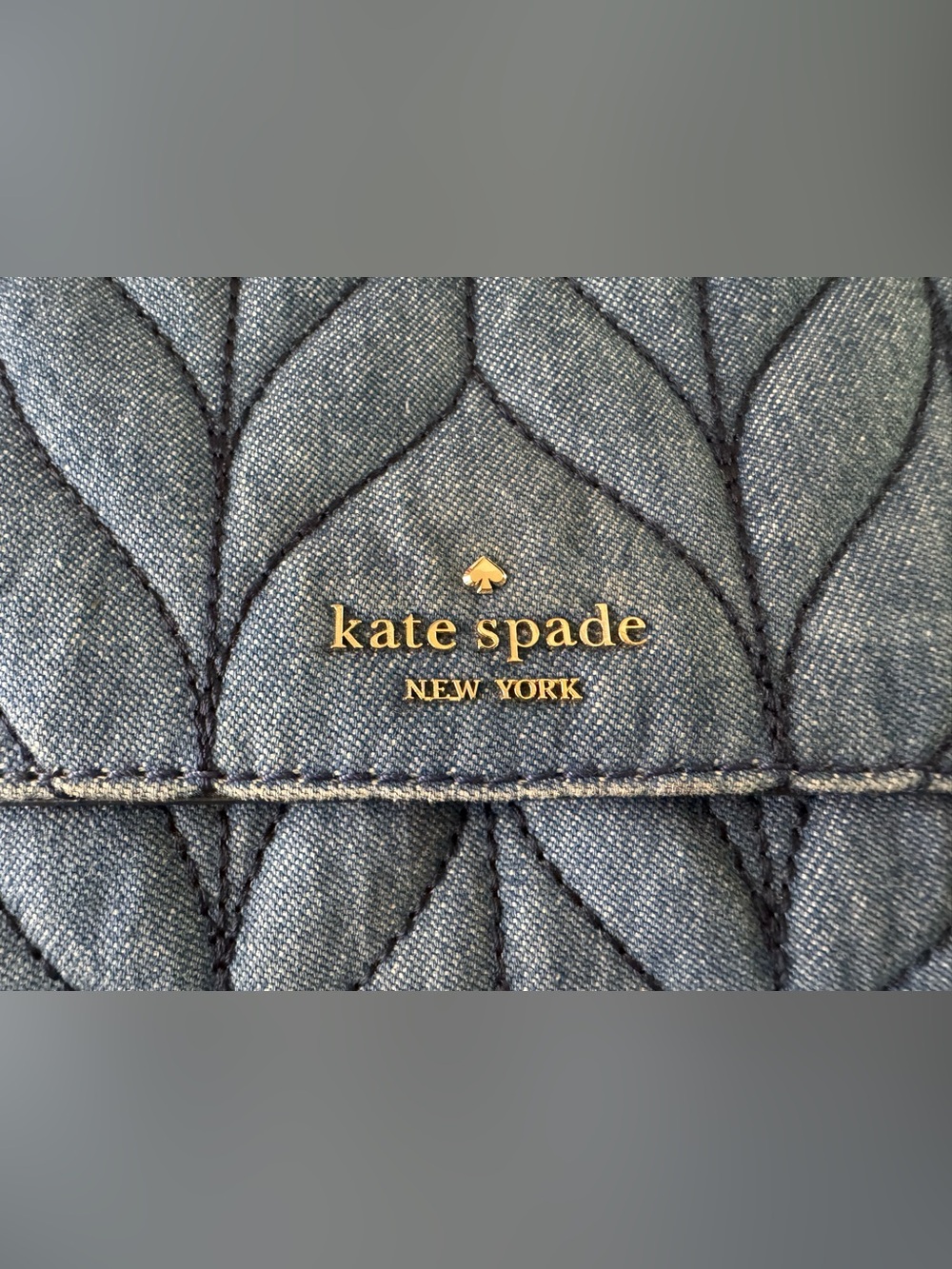 Kate Spade Mini Emelyn Quilted Denim Crossbody Bag - Picture 16 of 17